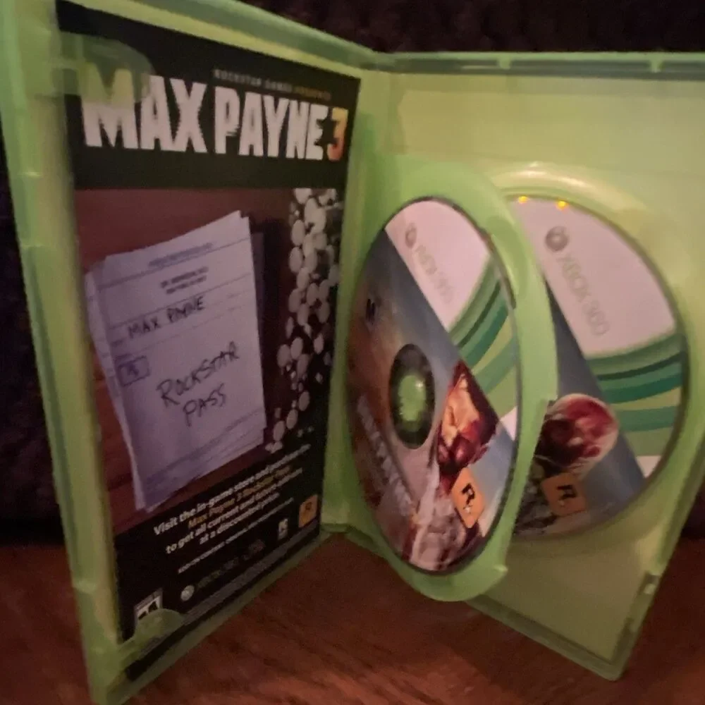 Xbox 360 Rockstar Games Max Payne 3 M Shooter Manual Included w/ Case & Discs